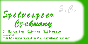 szilveszter czekmany business card