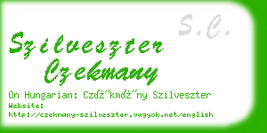 szilveszter czekmany business card